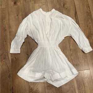 Women’s Cleobella White Long Sleeve Cotton Romper